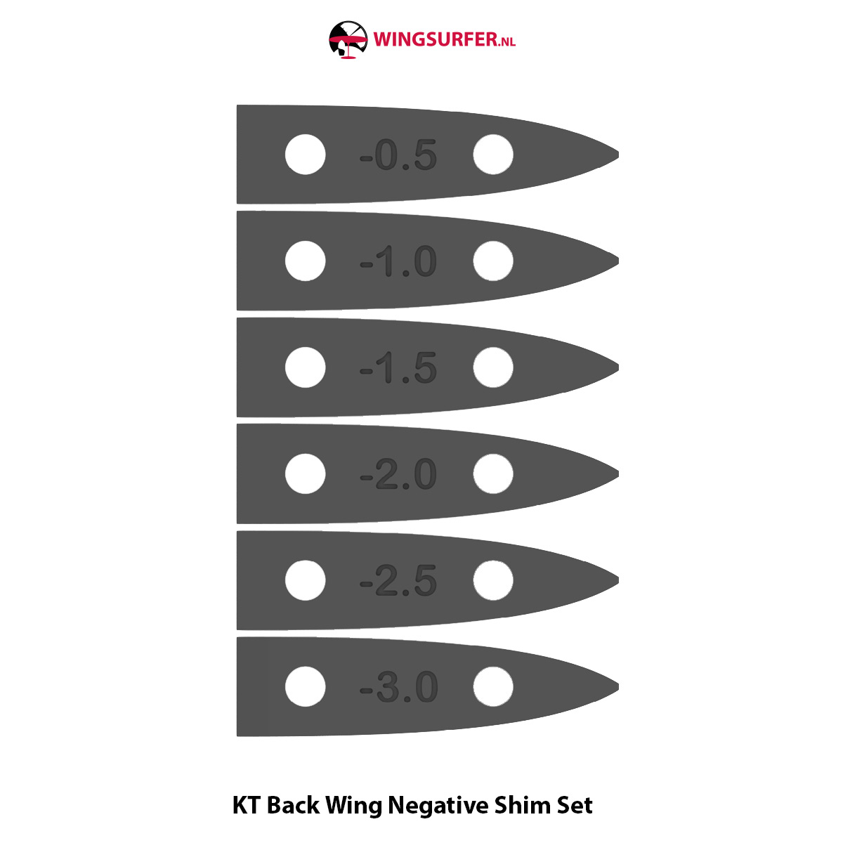 KT Back Wing Negative Shim Set